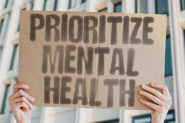 Prioritize Mental Health. Advocating for emotional well-being and access to mental care resources....