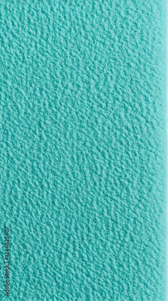 Poster turquoise textured background displays intricate fiber patterns in close-up detail