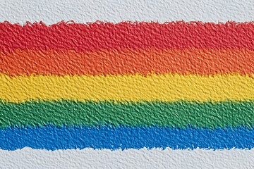 Obraz premium Vibrant Horizontal Stripes of Color Painted on Textured Paper Background