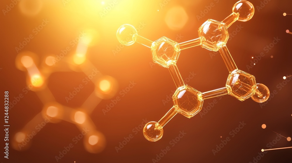 Aufkleber geometric patterns of fundamental molecules in abstract conceptual background