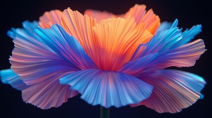 Obraz premium Intricate Visuals of Colorful Flower Displaying Human Biology Elements