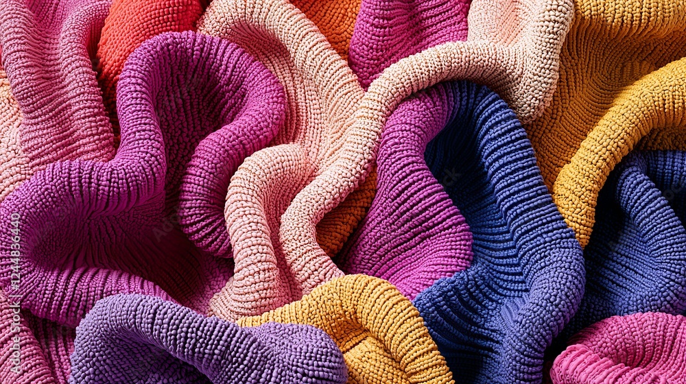Poster intriguing layouts of colorful textures in abstract cellular defense design