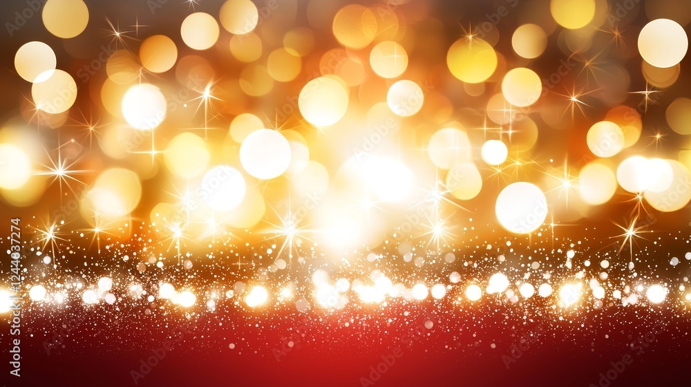 Poster illuminated neuron networks with neon hues and sparkling bokeh effects