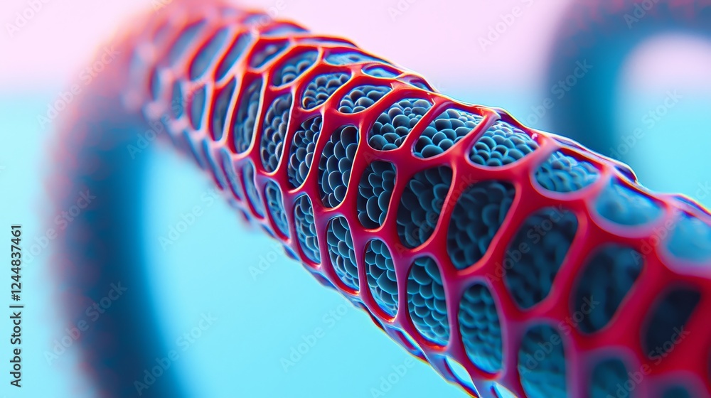 Poster radiant cellular symmetries infused with abstract colors and patterns
