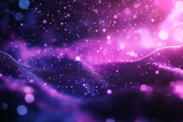Fototapeta premium Vibrant purple and pink nebula in deep outer space