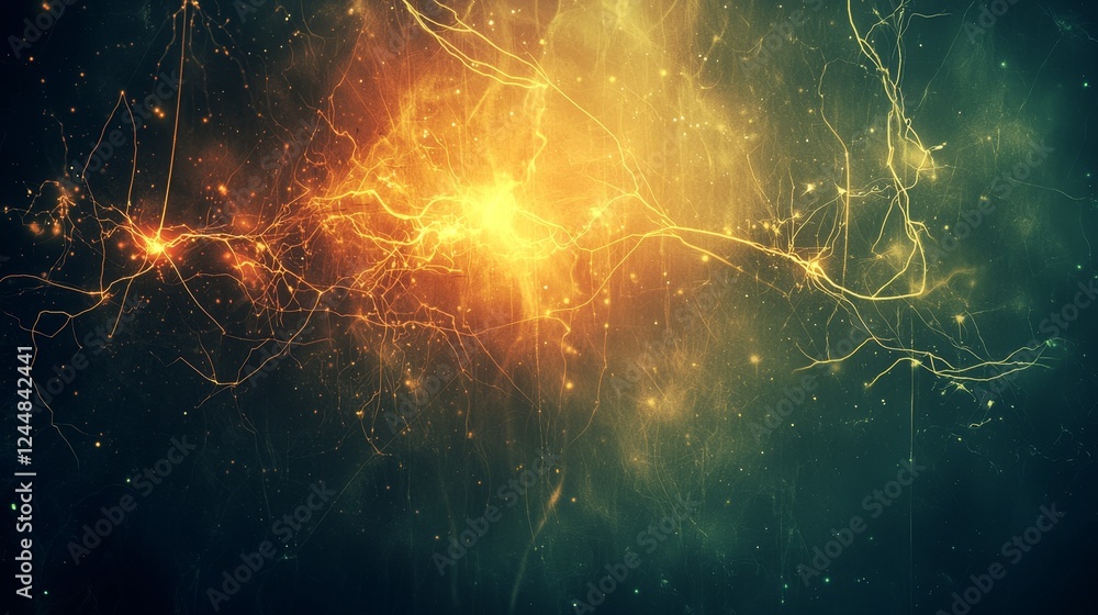 Poster detailed visual representation of cytoskeleton structures in abstract form