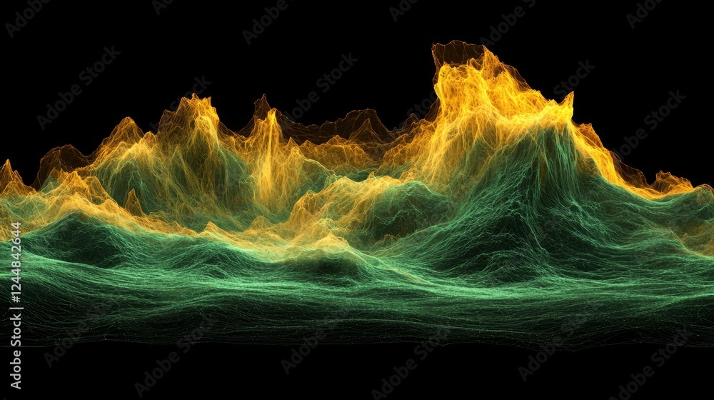 Poster enhanced dna sequencing visualizations with vibrant 3d patterns and colors