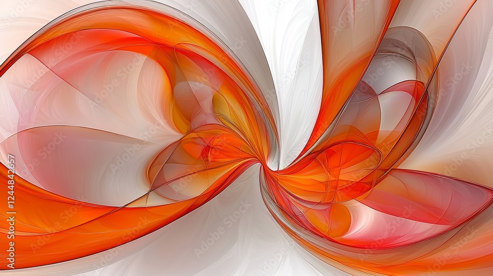 Aufkleber abstract visual representation of fusion in warm tones and flowing shapes