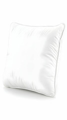 A Soft, White Pillow Rests Peacefully on a Clean, White Background, Ready for Sleep or Relaxation
