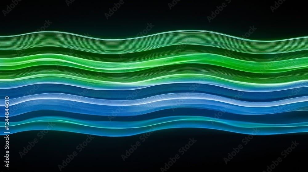 Aufkleber vivid visualizations of biological rhythms with dynamic flowing waves