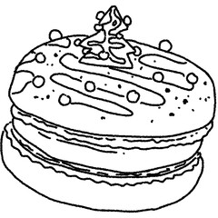 Cute Christmas food bakery hand drawn illustration 