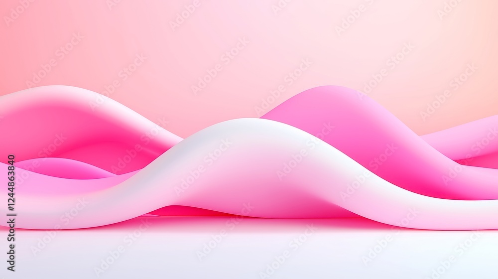 Poster minimalist 3d vector design, featuring a sleek and uncluttered environment, emphasizing open space a