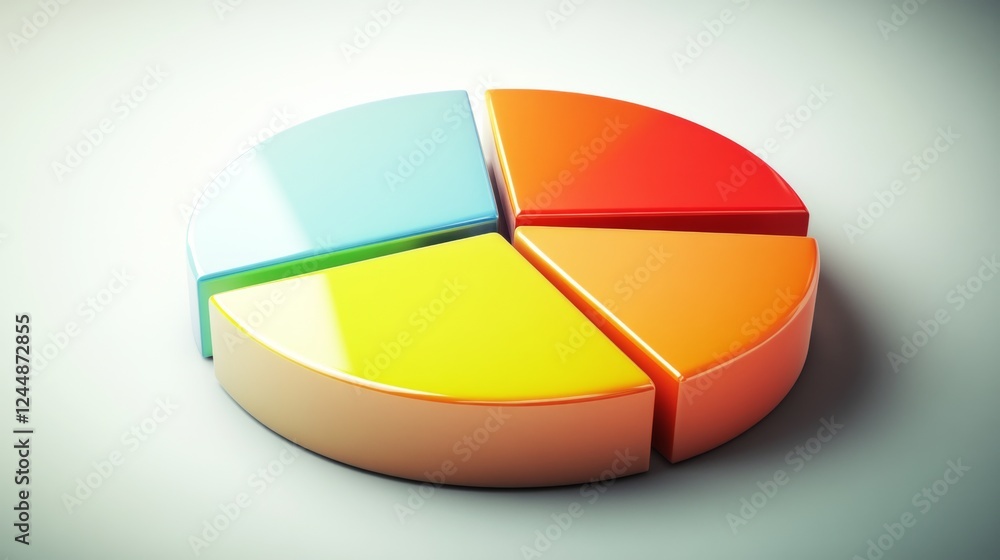 Aufkleber A clear, colorful pie chart illustrating the distribution of a company's operating costs, with each segment labeled and a slight D effect for added depth.