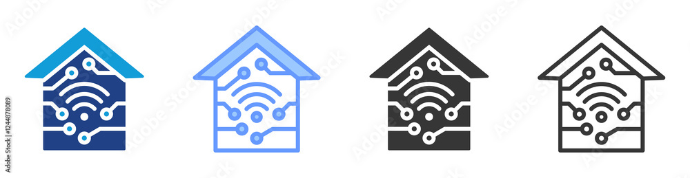 Poster Smarthome icon set multiple style collection