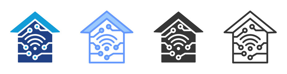 Smarthome icon set multiple style collection