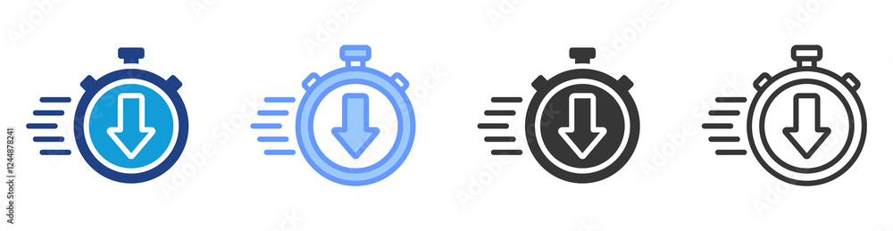 Aufkleber faster download icon set multiple style collection