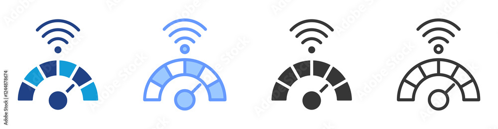 Poster High bandwidth icon set multiple style collection