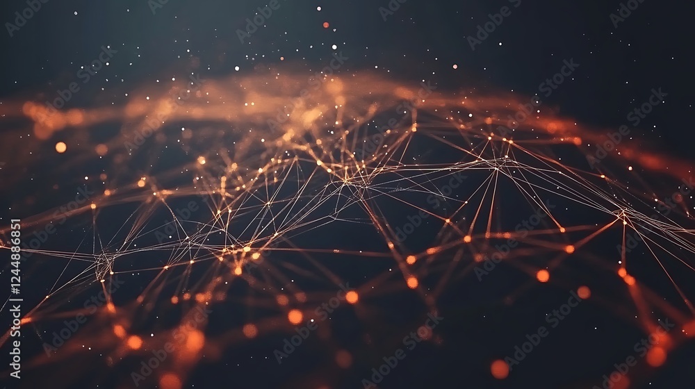 Poster global network connection, data flow