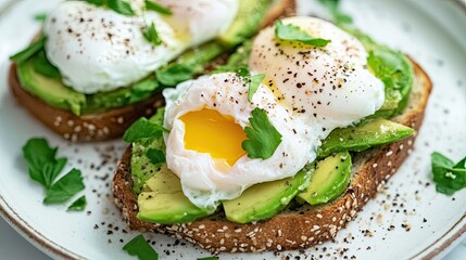Delicious Avocado Toast with Poached Eggs: A Healthy and Tasty Breakfast