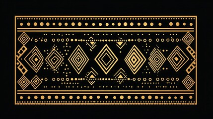 Gold geometric pattern, textile design