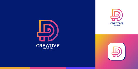 DP logo letter design on luxury background. PD logo monogram initials letter concept. DP icon logo design. PD elegant and Professional letter icon design on black background. D P PD DP
