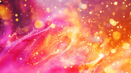 Obraz premium Intense Color Blast Featuring Hot Pink and Orange Tones With Radiant Effects