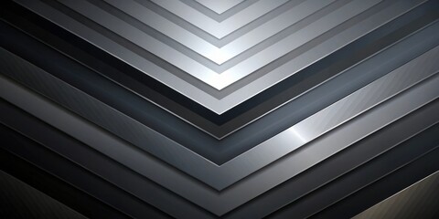 Fototapeta premium Abstract Metallic Chevron Pattern Background with Gradient Shades