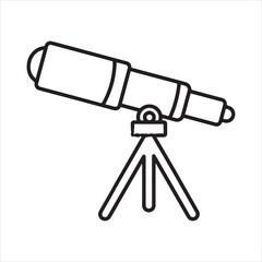 Telescope icon vector art illustration.