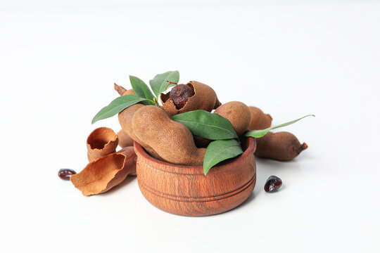 Tamarind, concept of tasty food, fresh tamarind fruit