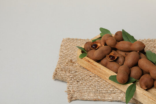 Tamarind fruit, concept of delicious food, fresh tamarind