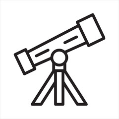 Telescope icon vector art illustration.