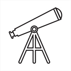 Telescope icon vector art illustration.