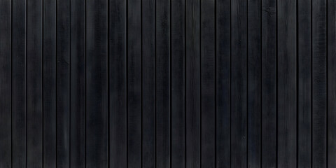 Black Wooden Planks Form a Seamless Vertical Background Texture with Subtle Grain