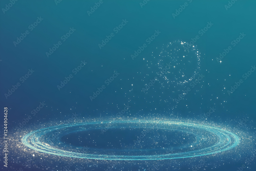 Aufkleber abstract background creates a magical and enchanting scene with glowing particles and swirls