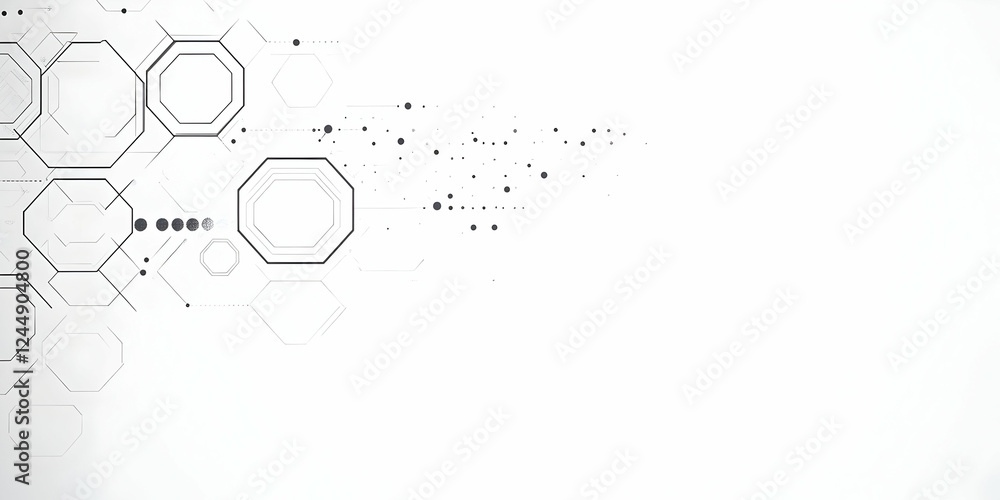 Aufkleber abstract background creates a modern and geometric design with hexagons and dots seamlessly