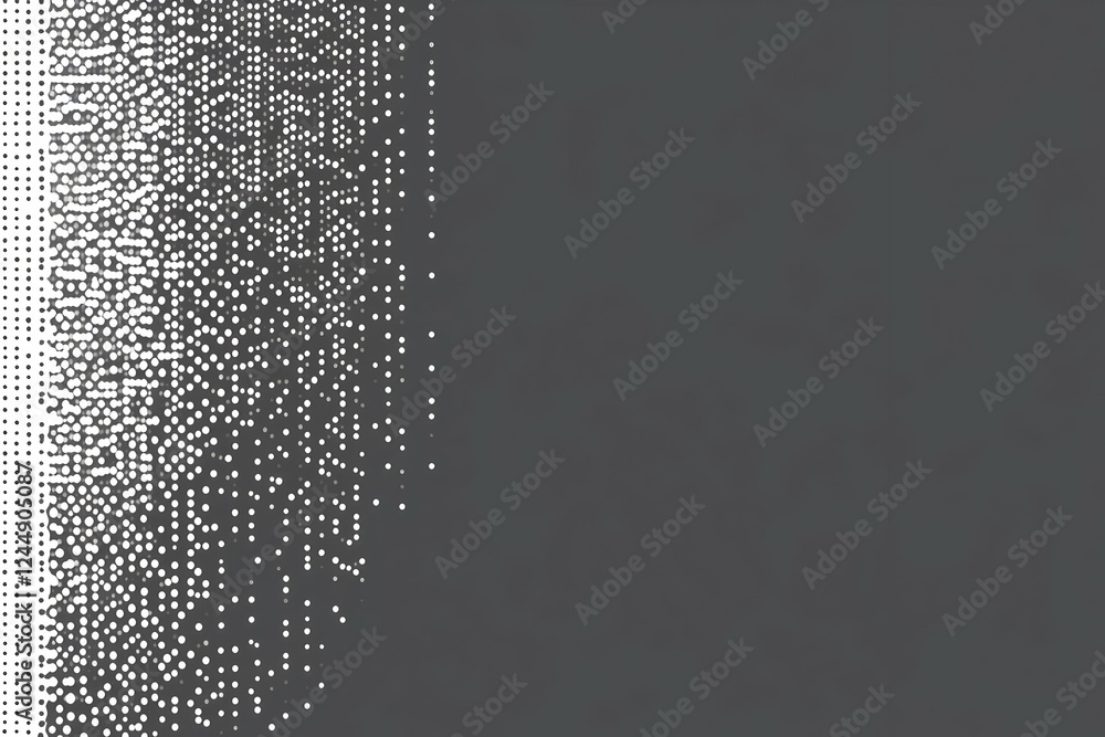 Poster abstract background with white dots fading on dark gray background creates a stylish and modern look