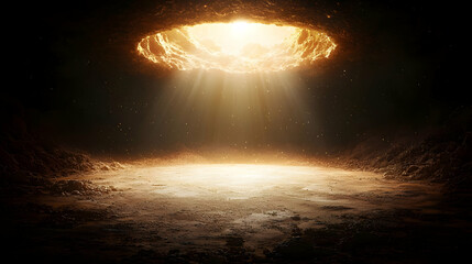 Cave light rays hope mystery ground