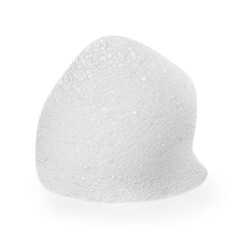 Sample of fluffy foam isolated on white