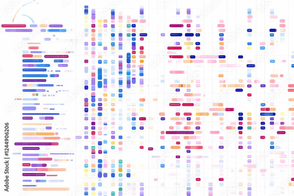 Poster abstract background displays colorful rounded rectangles and squares on a grid beautifully.