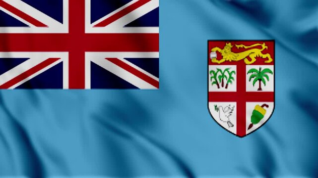 flag of fiji animation video 4k