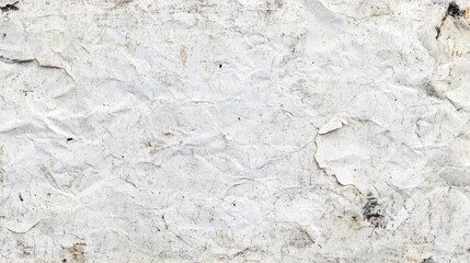 Fototapeta premium White recycled craft paper texture as background. Grey paper texture, Old vintage page or grunge vignette of old newspaper. Pattern rough art creased grunge letter. Hardboard with copy space for text.