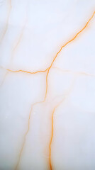 Fototapeta premium White Onyx Marble Texture with Orange Veins Forms a Natural Abstract Background Design.
