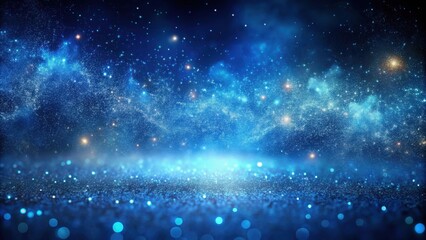 Fototapeta premium Celestial Sparkles A Glittering Cosmic Landscape with Shimmering Dust and Bright Stars