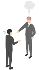 上司に叱られる部下2