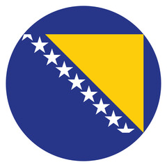 Bosnia and Herzegovina flag. Bosnia and Herzegovina circle flag logo icon computer vector illustration design
