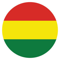 Bolivia flag. Bolivia circle flag logo icon computer vector illustration design