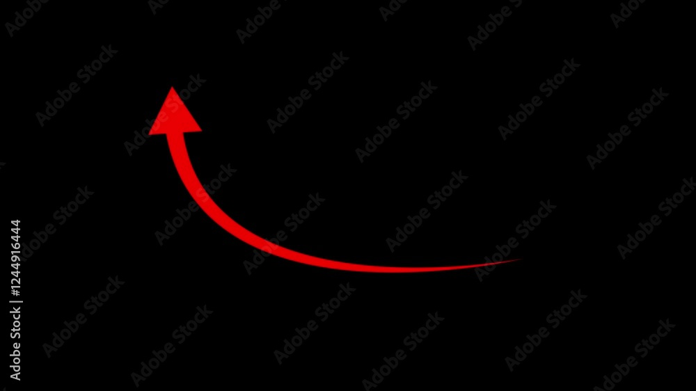 Poster growing line chart graph - business development competition concept animation.business graph chart o