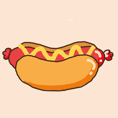 hot dog vector illustration