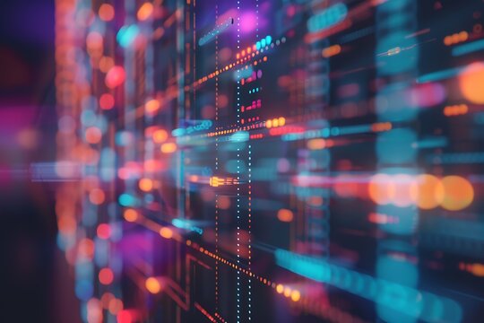 Abstract technology background with binary code