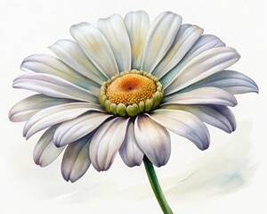 Obraz premium Elegant Watercolor Daisy Flower - Watercolor art